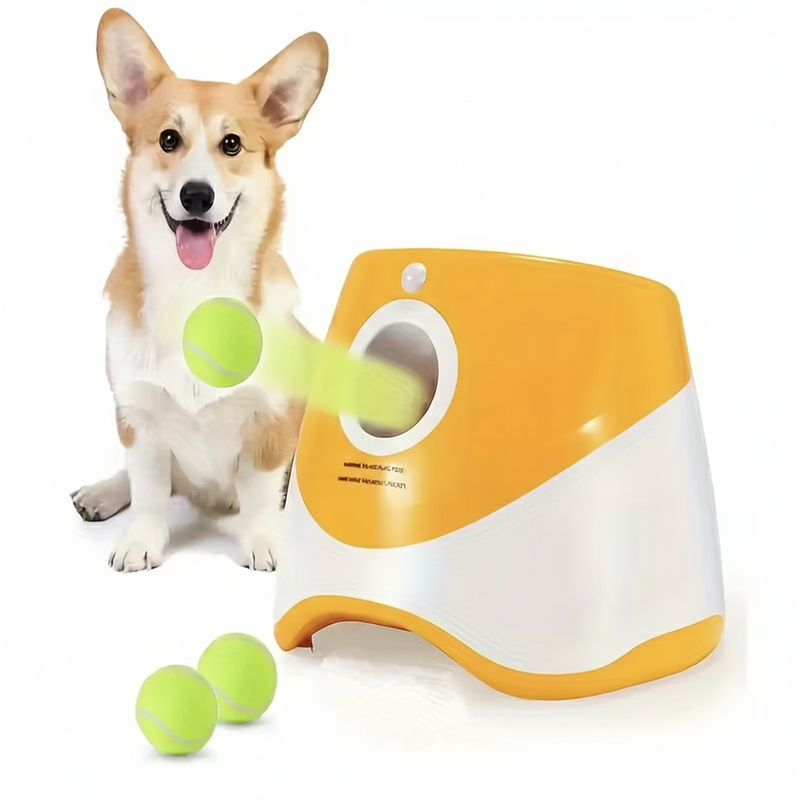 “Automatic Dog Ball Launcher – Rechargeable Tennis Ball Thrower with 3 Balls”
